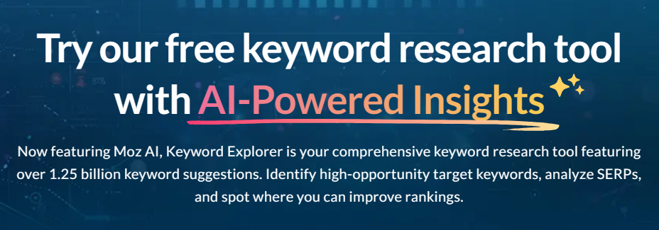Moz AI-powered keyword research