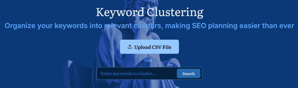 the best keyword clustering tool: Answer Socrates - upload a csv or find your own keywords