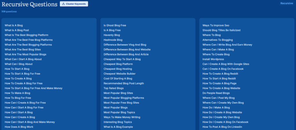 recursive questions from Answer Socrates