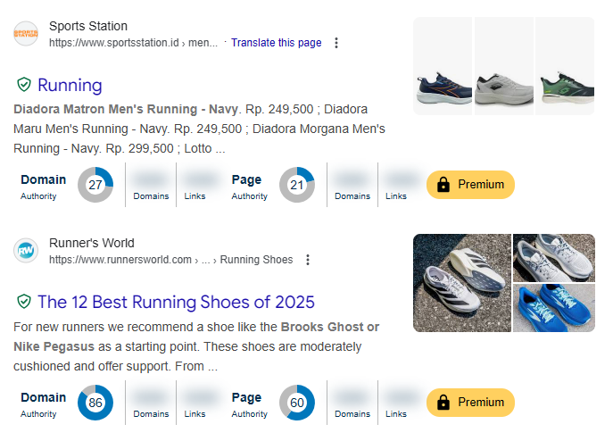 MozBar extension metrics
